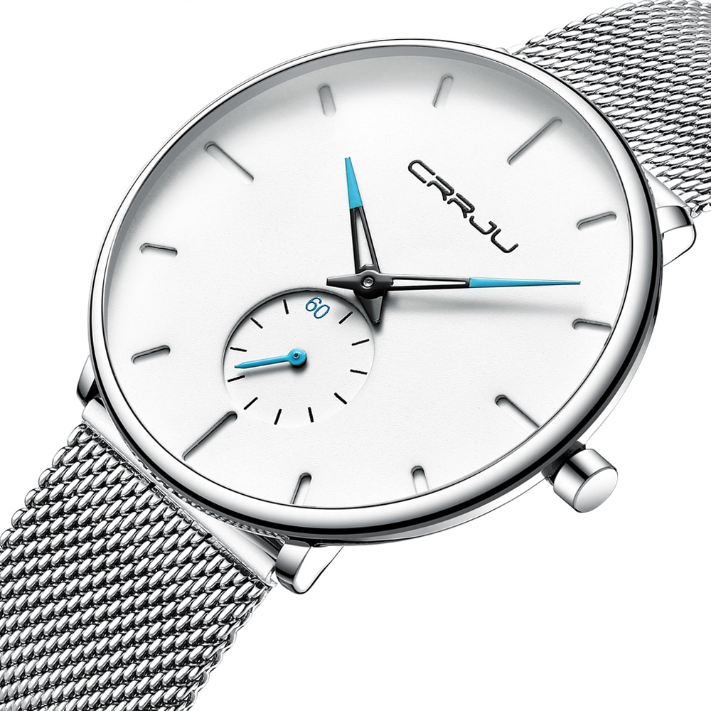 Men Casual Slim Mesh Steel Waterproof Sport Watch Men Casual Slim Mesh Steel Waterproof Sport Watch