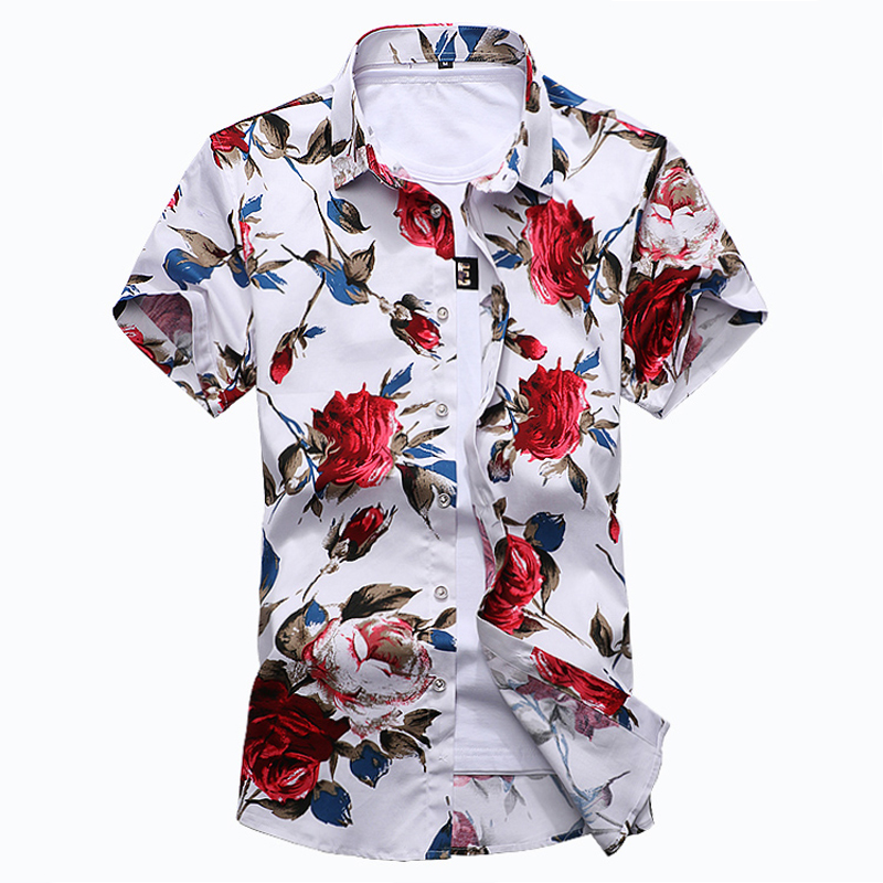 Men's Floral Patterned Shirt