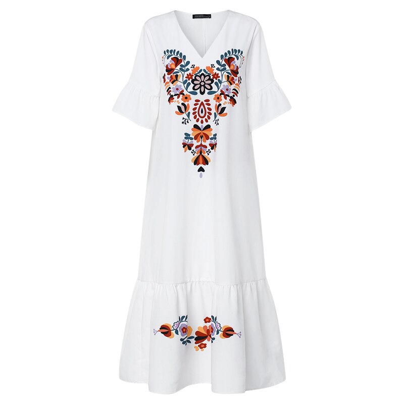 Women's Sundress Bohemian Printed Maxi Dress Summer Women's Sundress Bohemian Printed Maxi Dress Summer