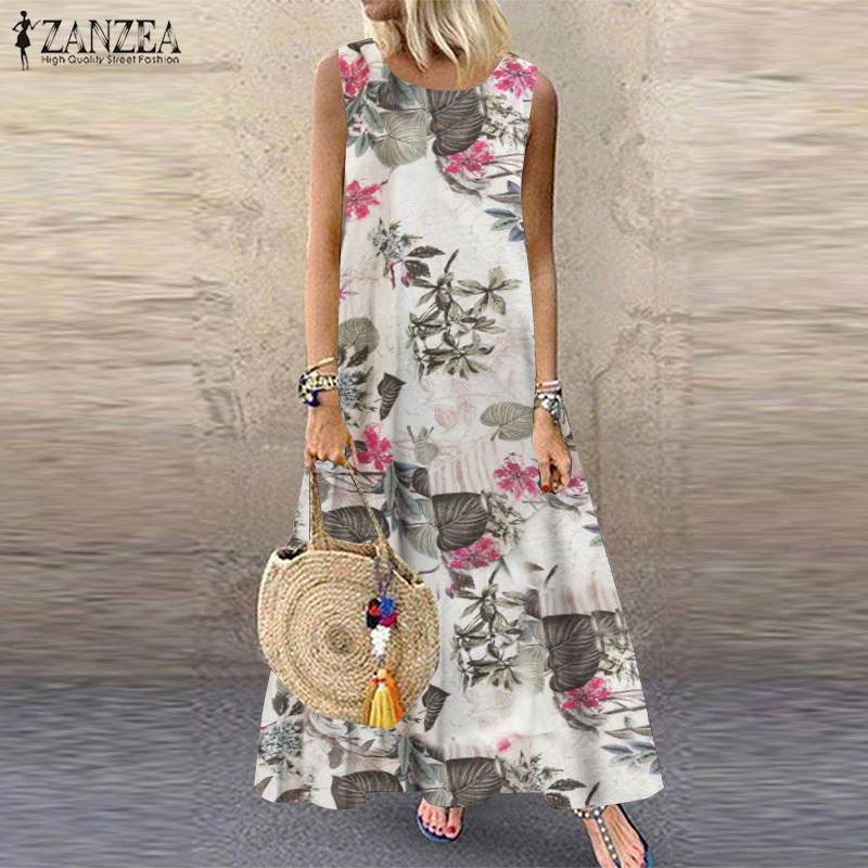 Sleeveless Floral Print Vestido Sleeveless Floral Print Vestido