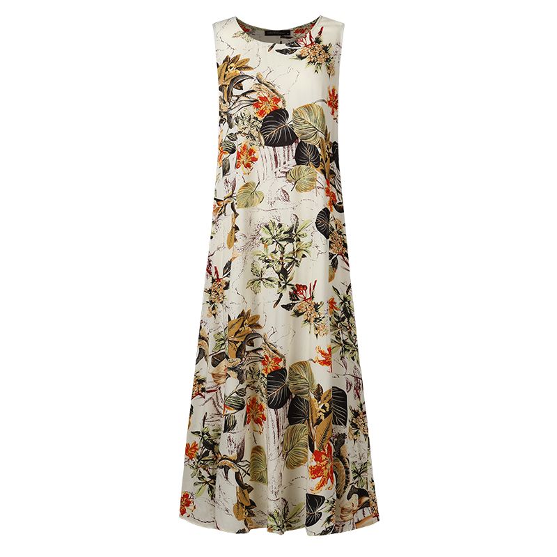 Sleeveless Floral Print Vestido Sleeveless Floral Print Vestido