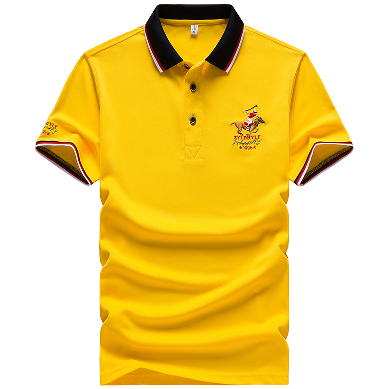 Men Casual Polo Shirt Solid Color Men Short Sleeve Men Casual Polo Shirt Solid Color Men Short Sleeve