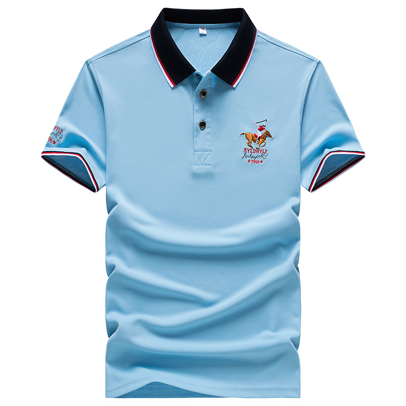 Men Casual Polo Shirt Solid Color Men Short Sleeve Men Casual Polo Shirt Solid Color Men Short Sleeve