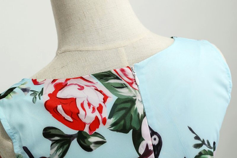 Casual Floral Retro Vintage Dress Casual Floral Retro Vintage Dress