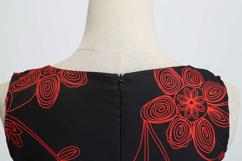 Casual Floral Retro Vintage Dress Casual Floral Retro Vintage Dress