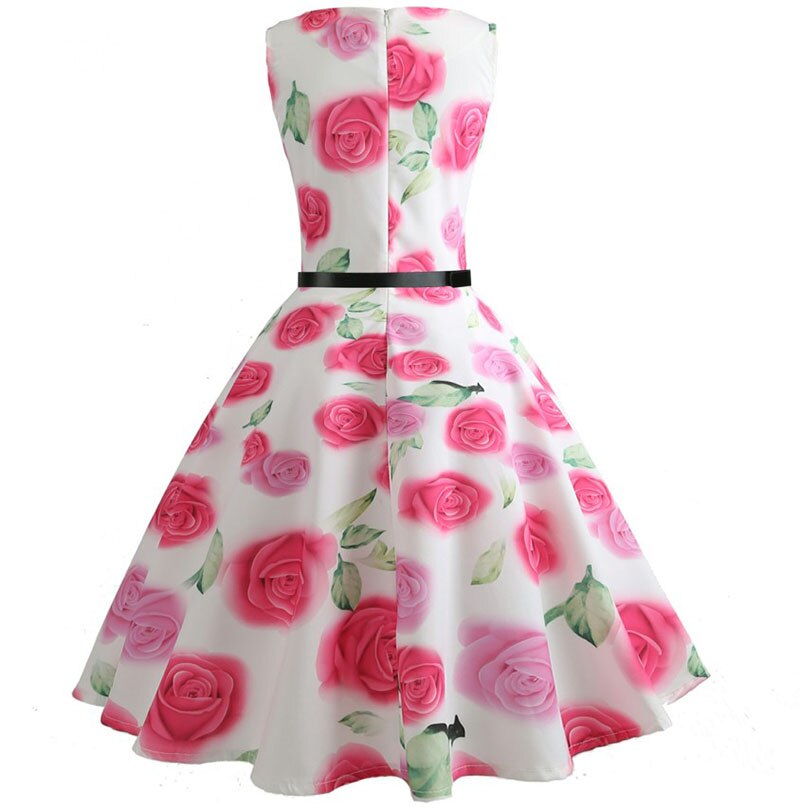 Casual Floral Retro Vintage Dress Casual Floral Retro Vintage Dress