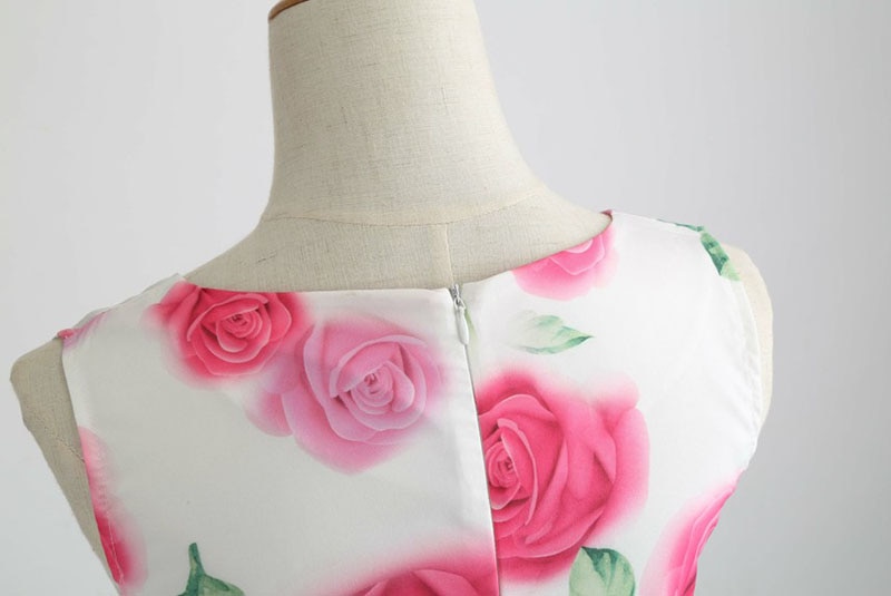 Casual Floral Retro Vintage Dress Casual Floral Retro Vintage Dress
