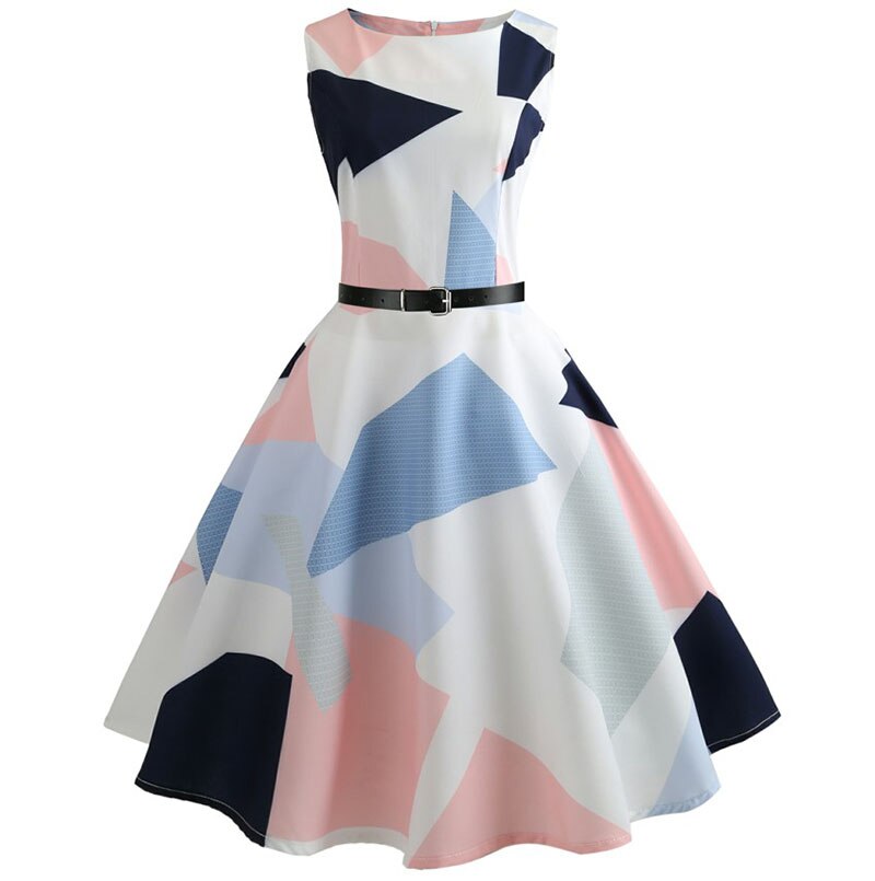 Casual Floral Retro Vintage Dress Casual Floral Retro Vintage Dress