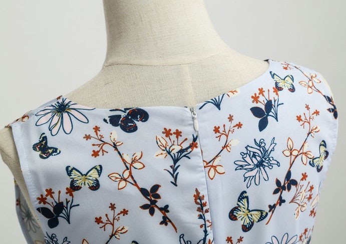 Casual Floral Retro Vintage Dress Casual Floral Retro Vintage Dress