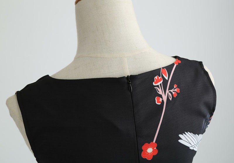 Casual Floral Retro Vintage Dress Casual Floral Retro Vintage Dress