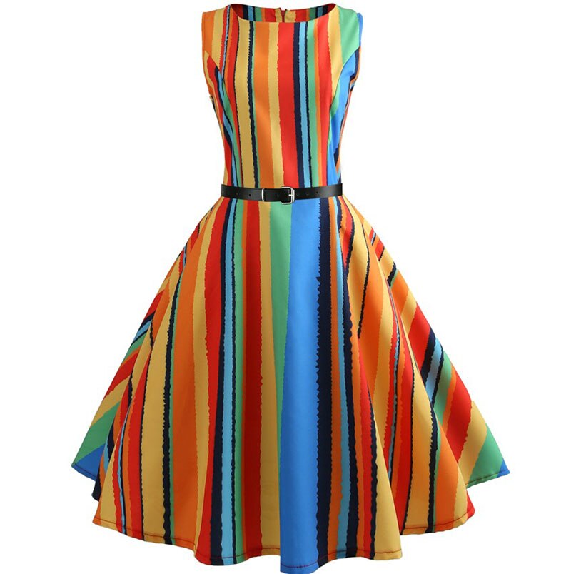 Casual Floral Retro Vintage Dress Casual Floral Retro Vintage Dress