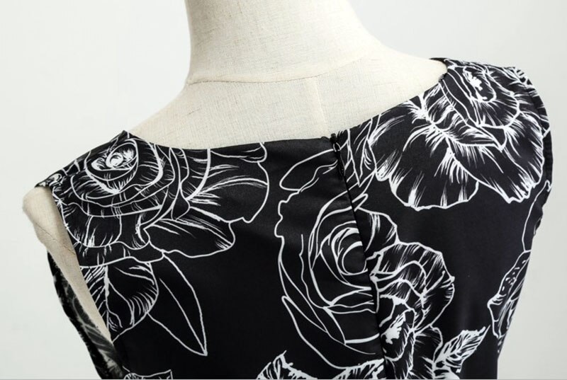 Casual Floral Retro Vintage Dress Casual Floral Retro Vintage Dress