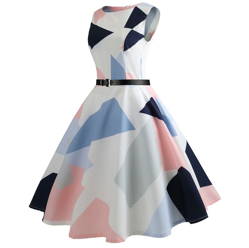 Casual Floral Retro Vintage Dress Casual Floral Retro Vintage Dress