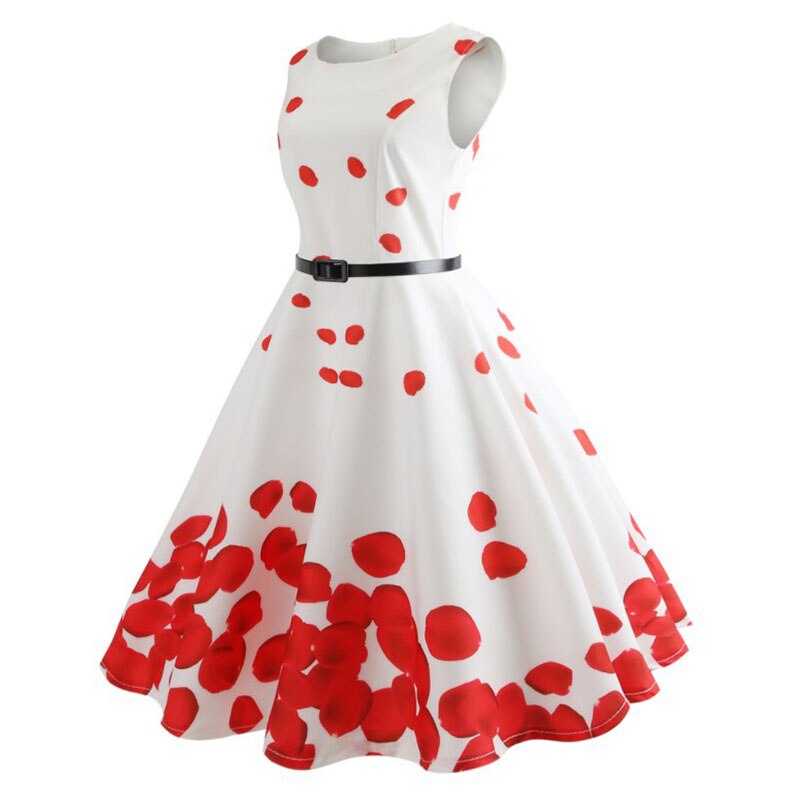 Casual Floral Retro Vintage Dress Casual Floral Retro Vintage Dress