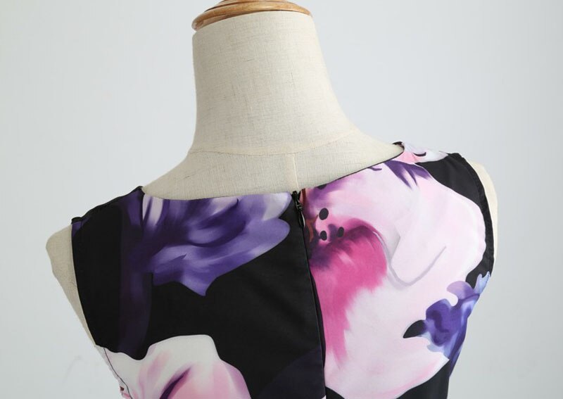 Casual Floral Retro Vintage Dress Casual Floral Retro Vintage Dress