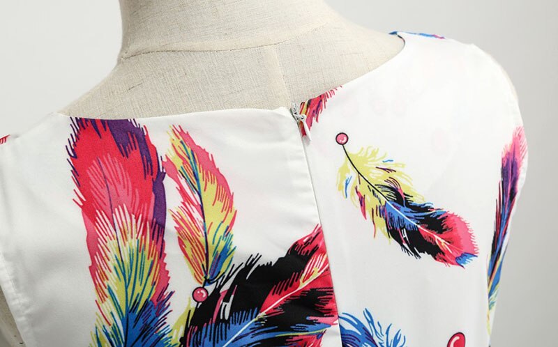 Casual Floral Retro Vintage Dress Casual Floral Retro Vintage Dress