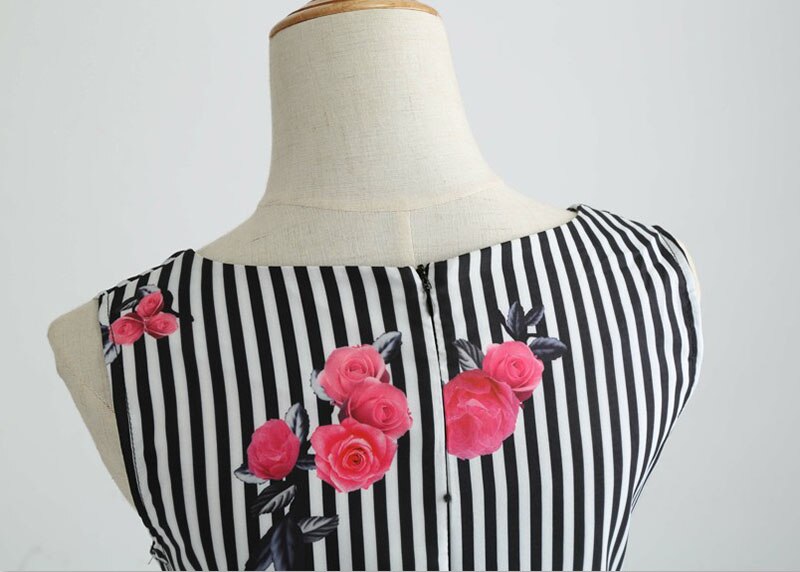 Casual Floral Retro Vintage Dress Casual Floral Retro Vintage Dress
