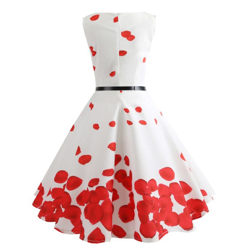 Casual Floral Retro Vintage Dress Casual Floral Retro Vintage Dress