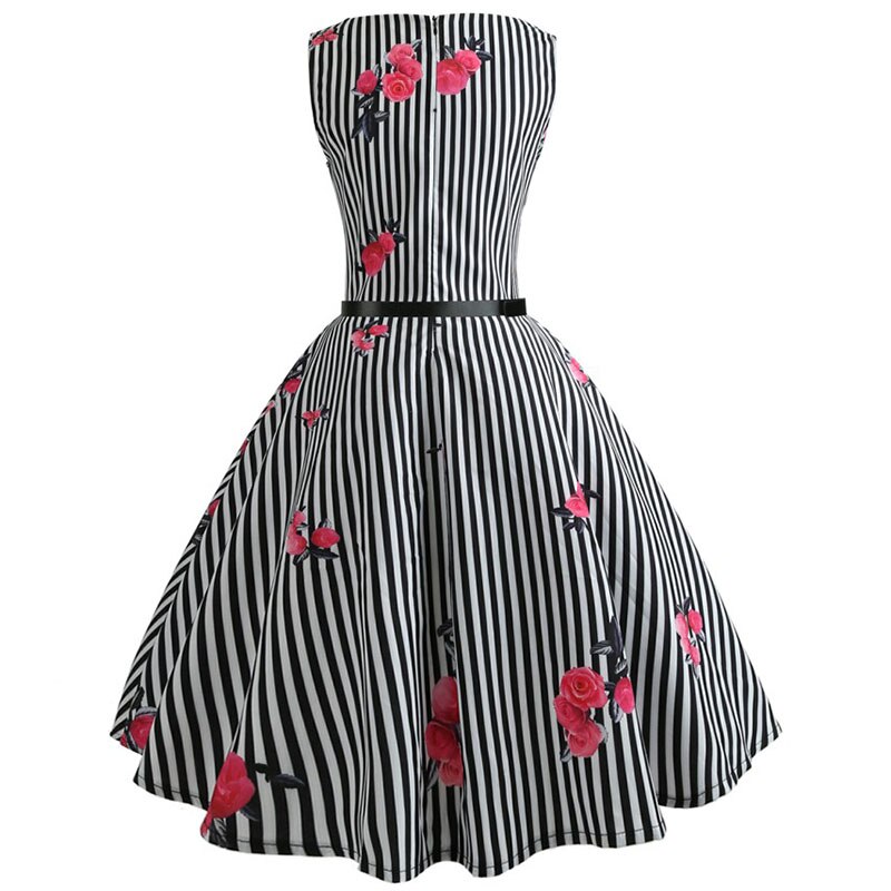 Casual Floral Retro Vintage Dress Casual Floral Retro Vintage Dress