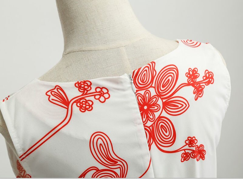 Casual Floral Retro Vintage Dress Casual Floral Retro Vintage Dress