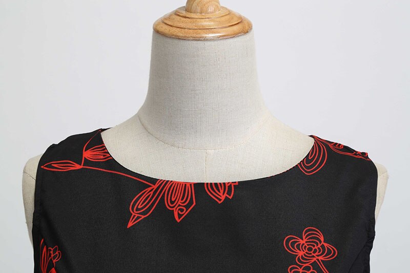 Casual Floral Retro Vintage Dress Casual Floral Retro Vintage Dress
