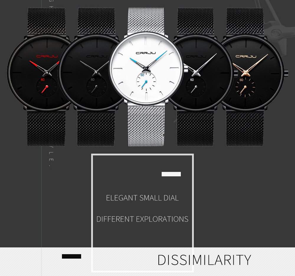 Men Casual Slim Mesh Steel Waterproof Sport Watch Men Casual Slim Mesh Steel Waterproof Sport Watch