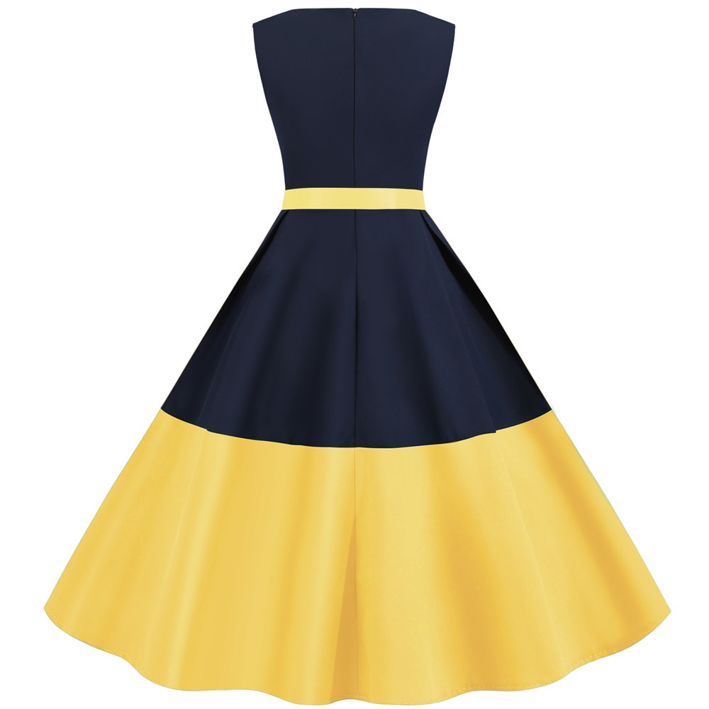 3XL Summer Women Elegant Vintage Midi Dress