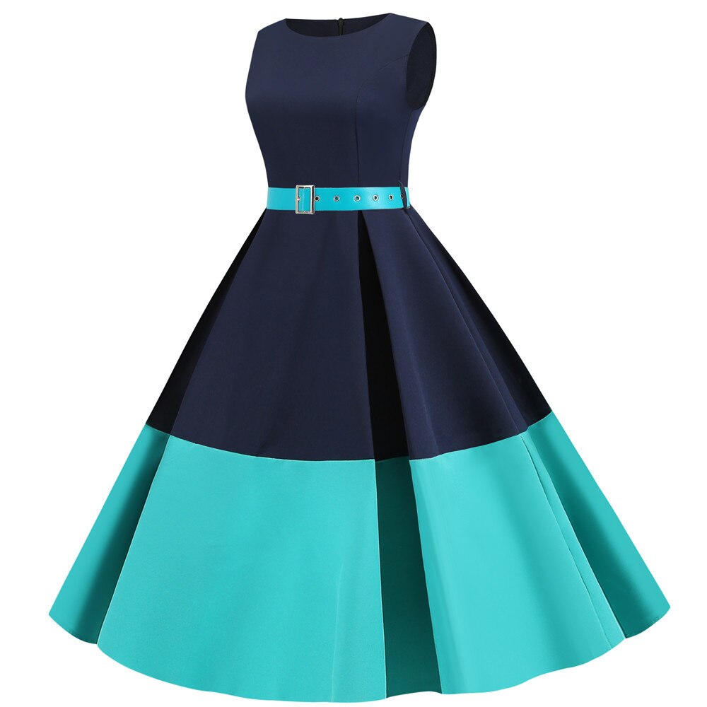 3XL Summer Women Elegant Vintage Midi Dress