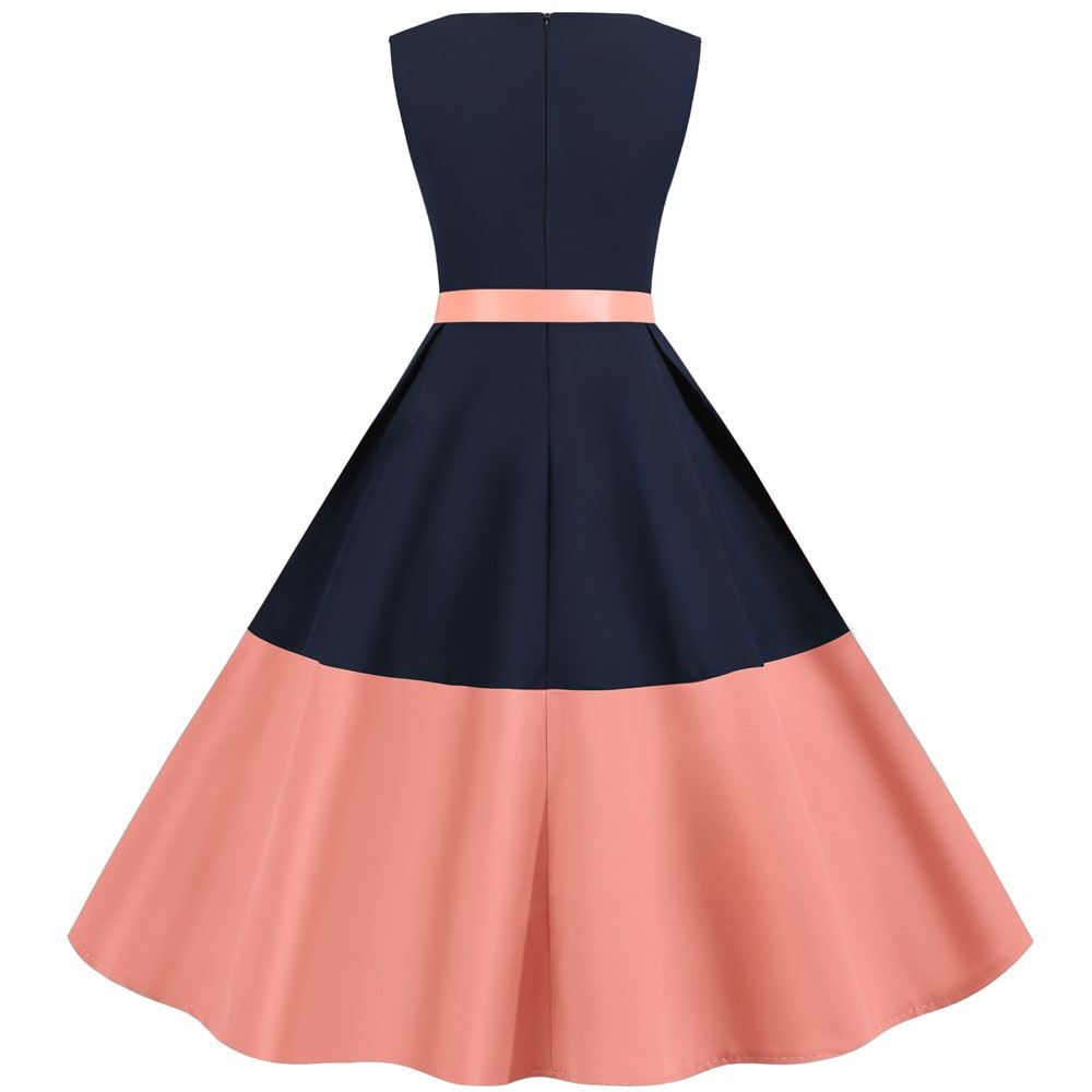 3XL Summer Women Elegant Vintage Midi Dress