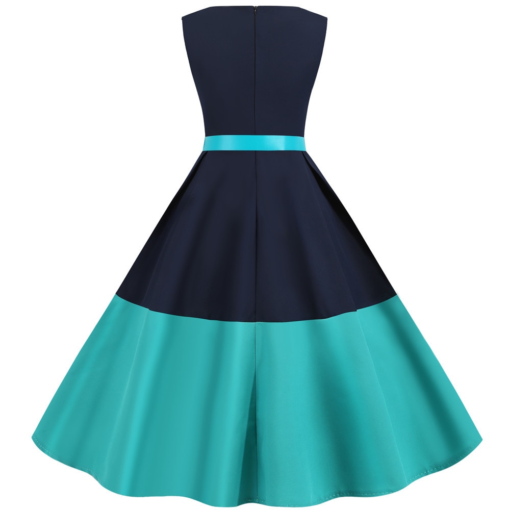 3XL Summer Women Elegant Vintage Midi Dress