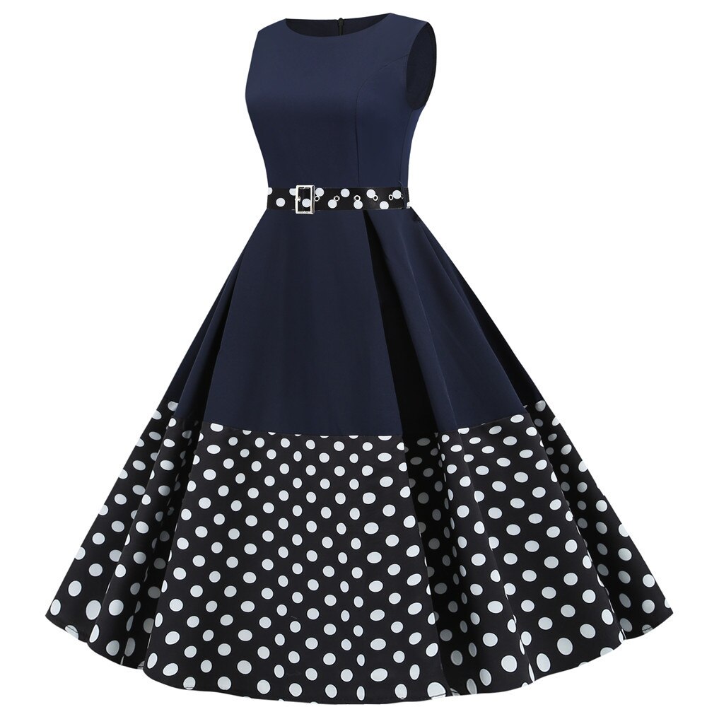 3XL Summer Women Elegant Vintage Midi Dress