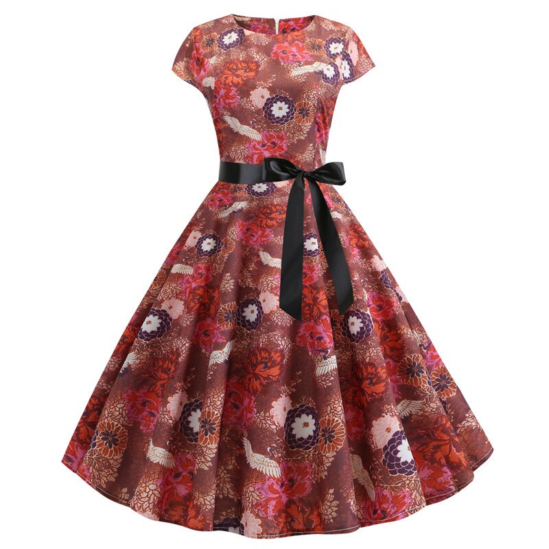 Floral Print Rockabilly Dress