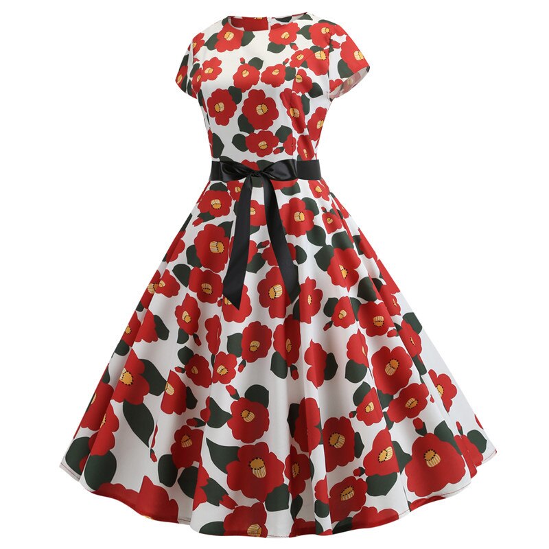 Floral Print Rockabilly Dress