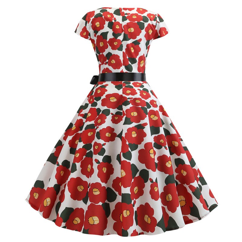 Floral Print Rockabilly Dress