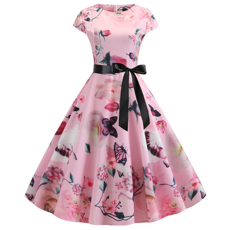 Floral Print Rockabilly Dress