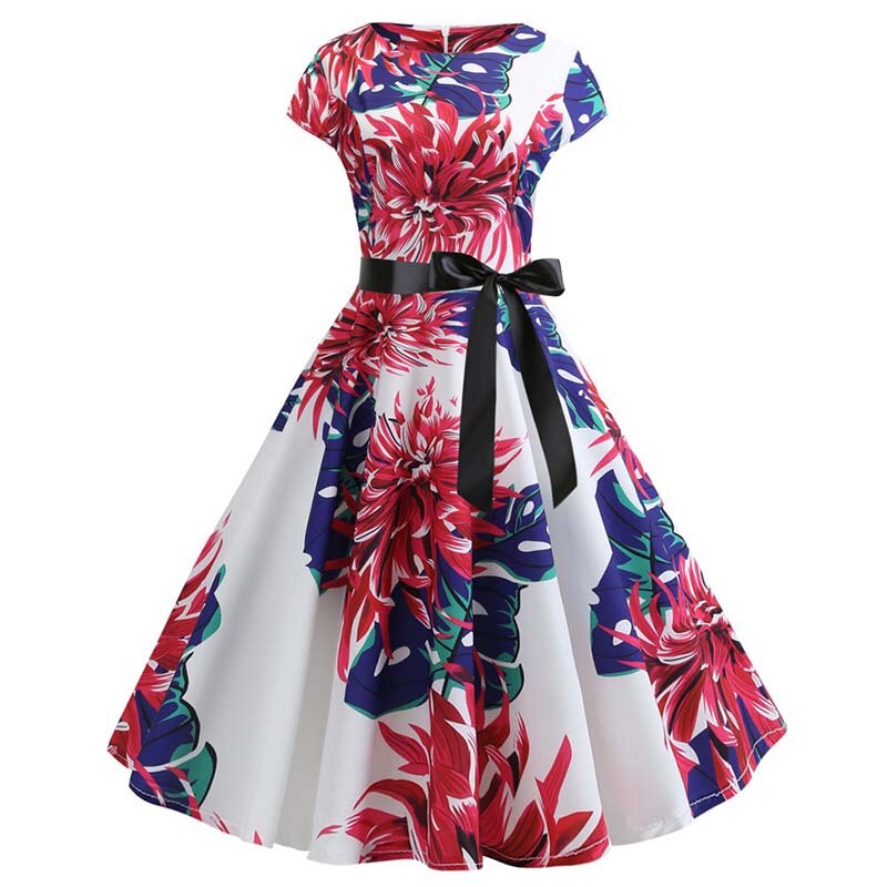Floral Print Rockabilly Dress