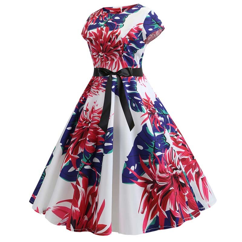 Floral Print Rockabilly Dress