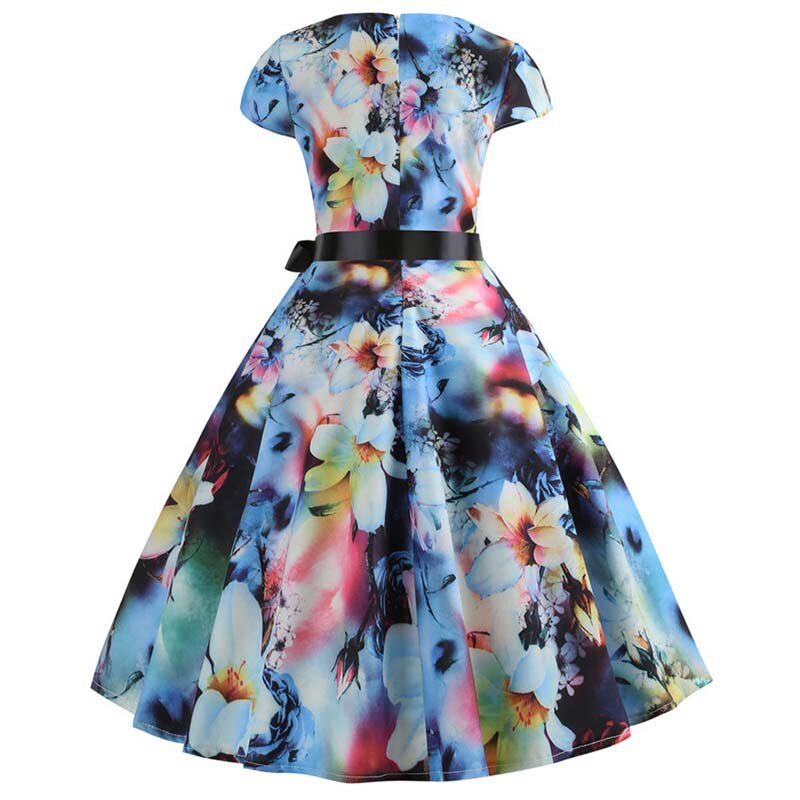 Floral Print Rockabilly Dress