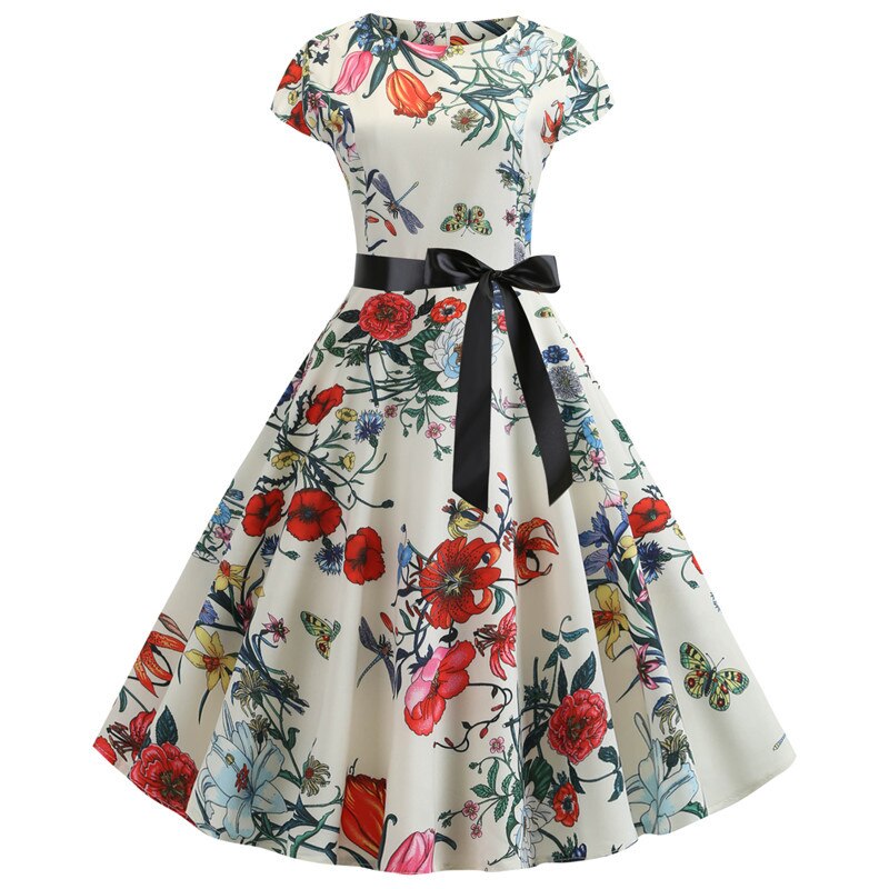 Floral Print Rockabilly Dress