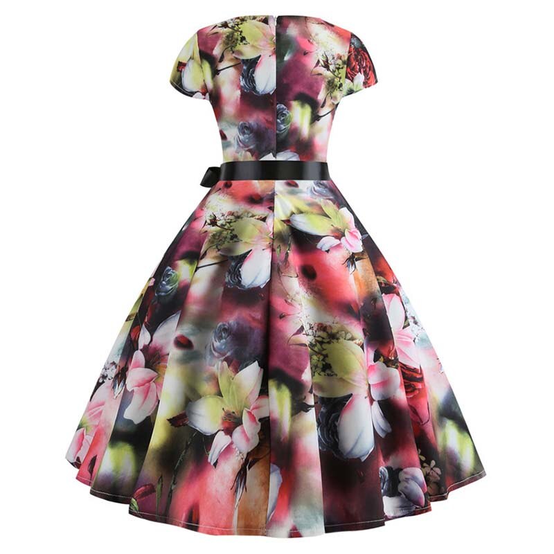 Floral Print Rockabilly Dress