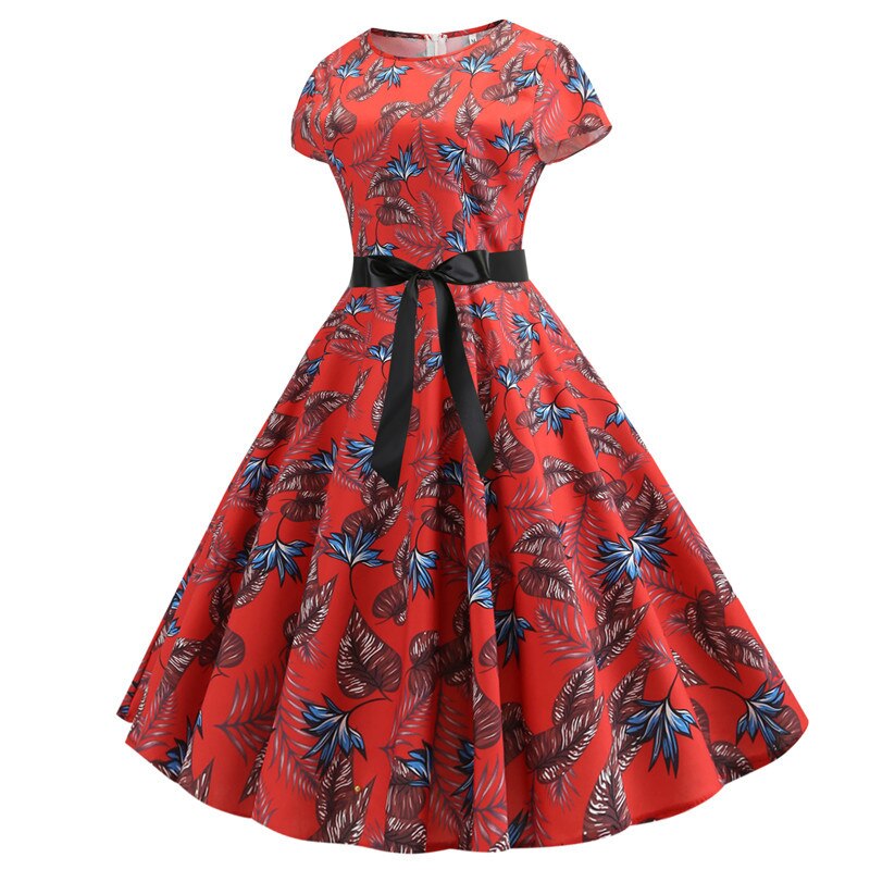 Floral Print Rockabilly Dress