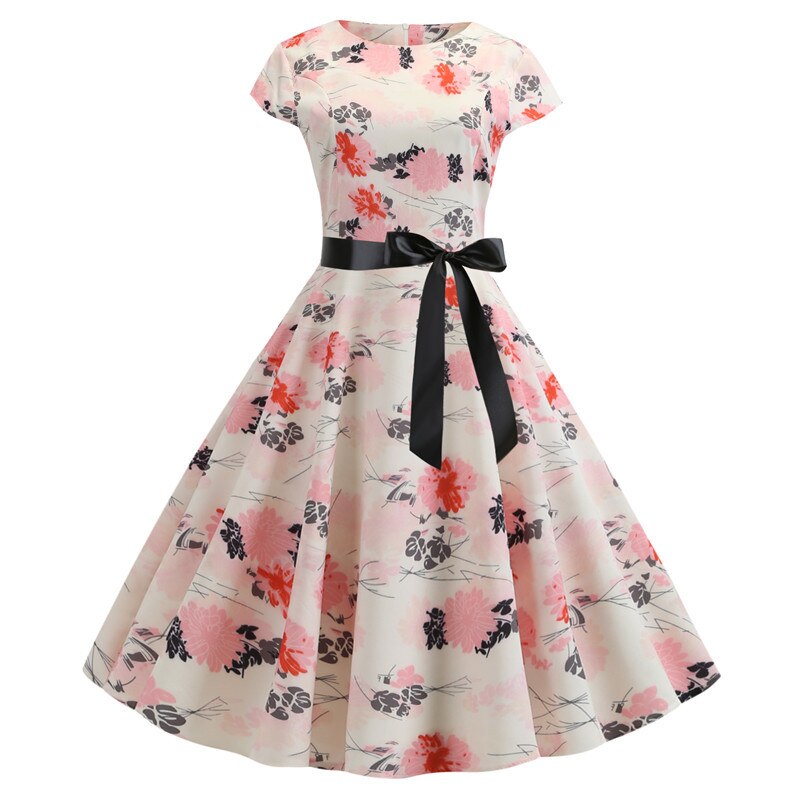 Floral Print Rockabilly Dress