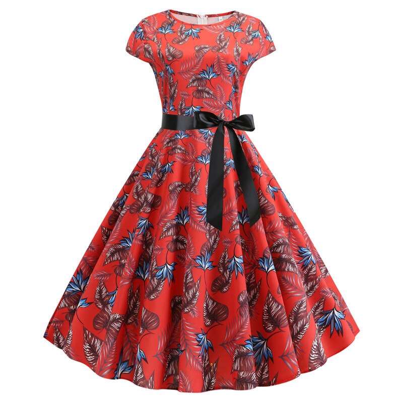 Floral Print Rockabilly Dress