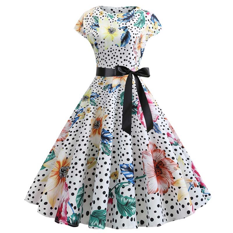 Floral Print Rockabilly Dress