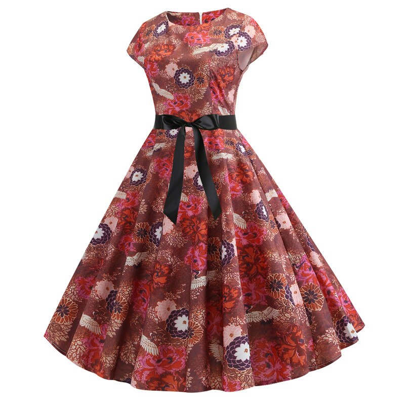 Floral Print Rockabilly Dress