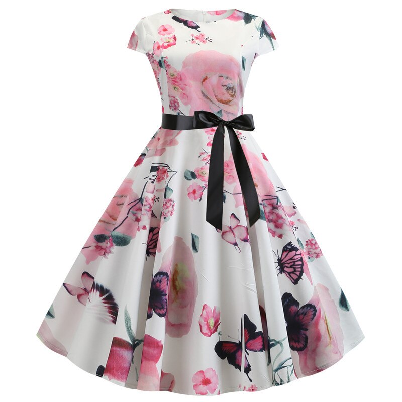 Floral Print Rockabilly Dress