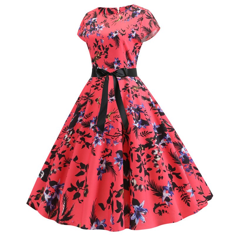 Floral Print Rockabilly Dress