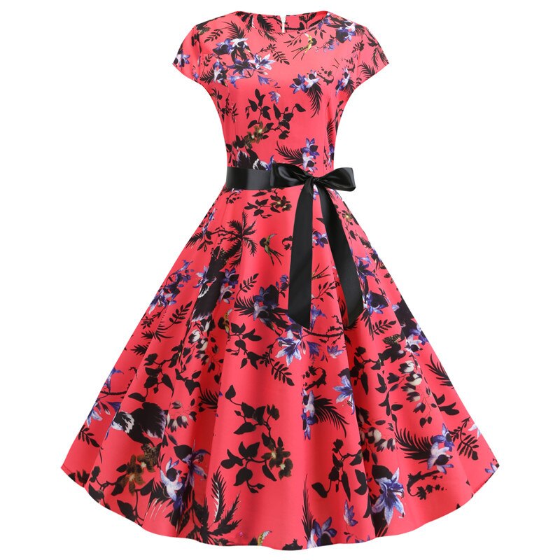 Floral Print Rockabilly Dress