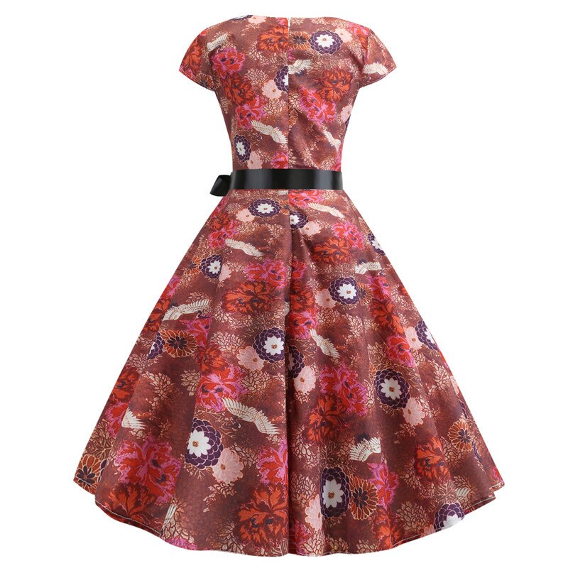 Floral Print Rockabilly Dress
