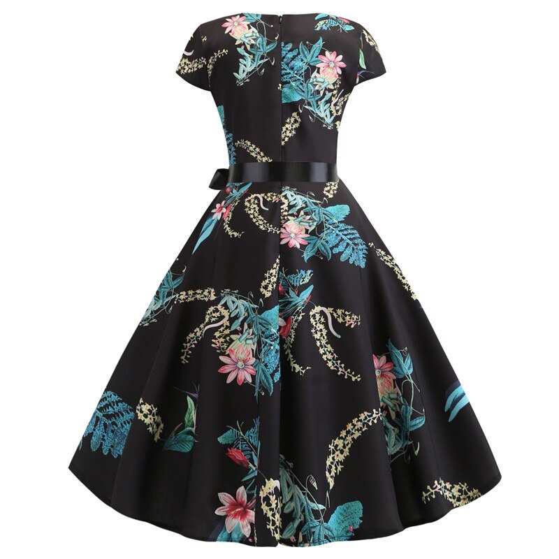 Floral Print Rockabilly Dress